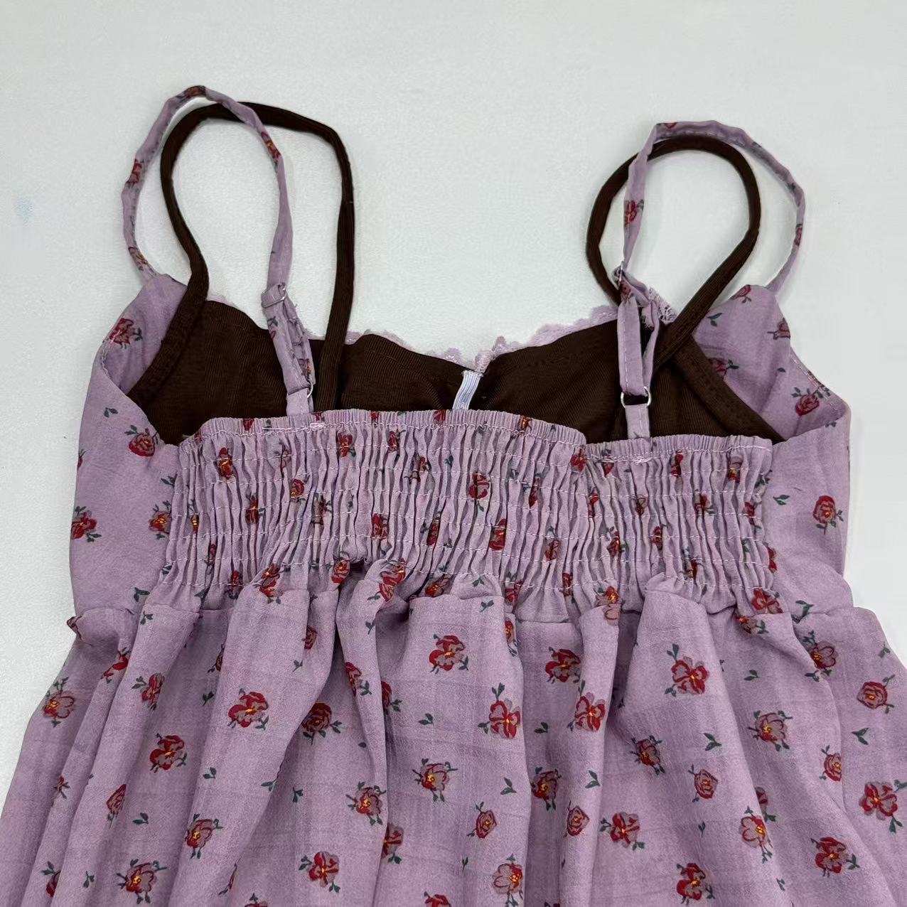 Two-piece v-neck pure-braided tank top