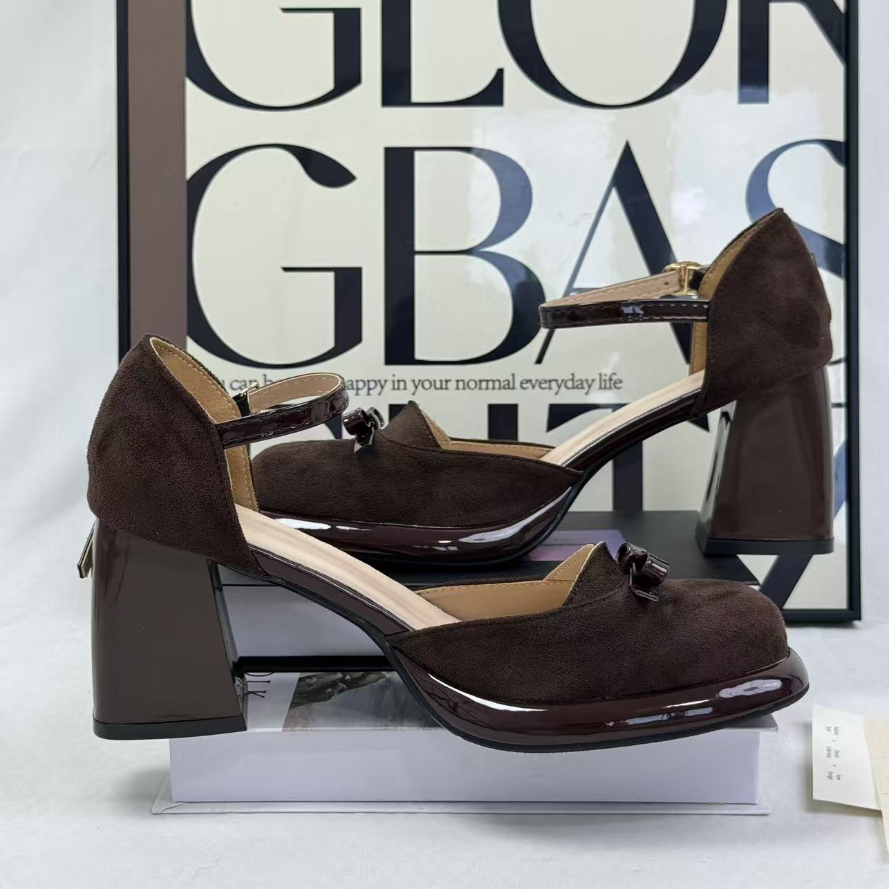 Retro Mary Jane Bow Tie High Heels