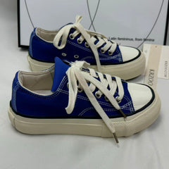 High-top lace-up canvas shoes