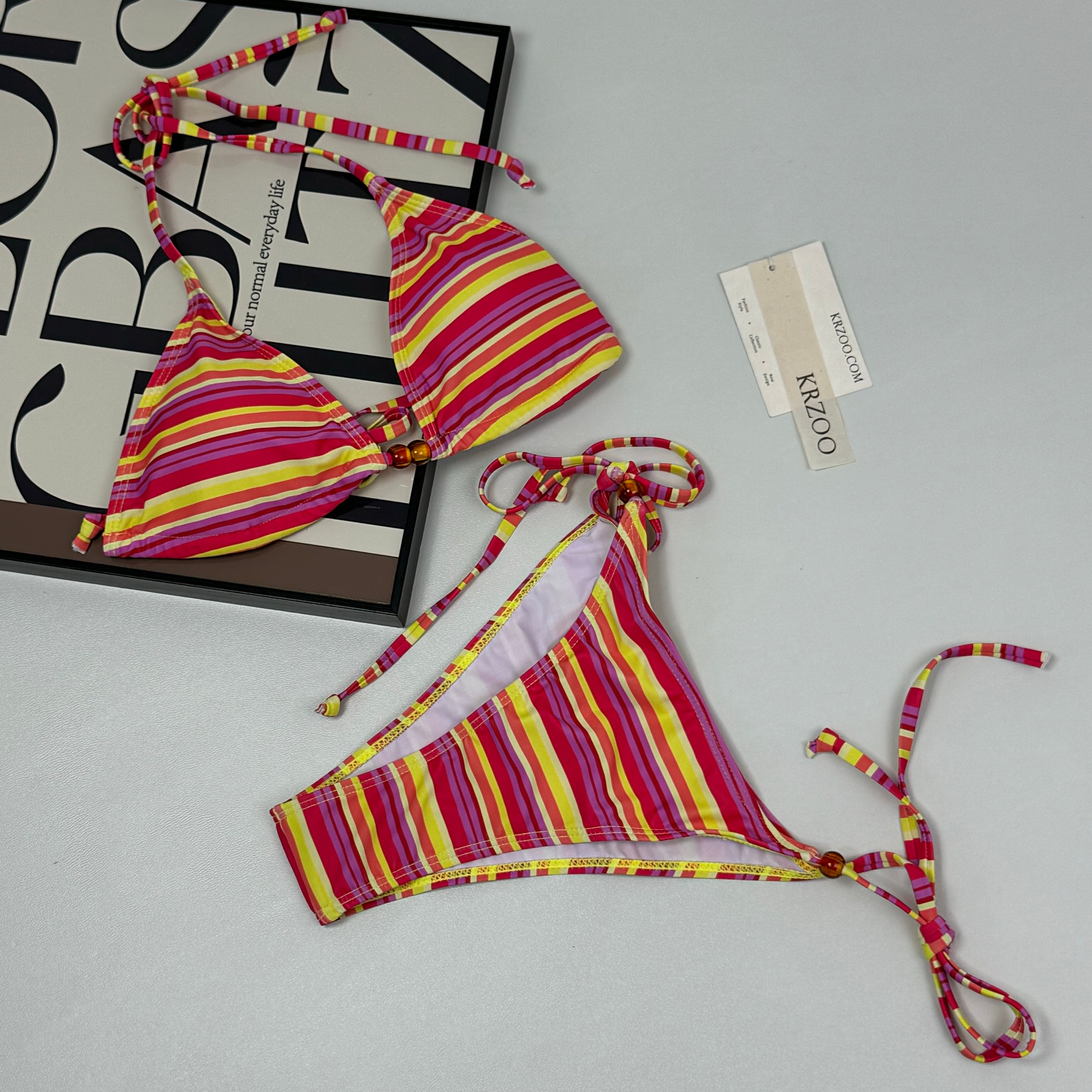 Three-piece striped sling set