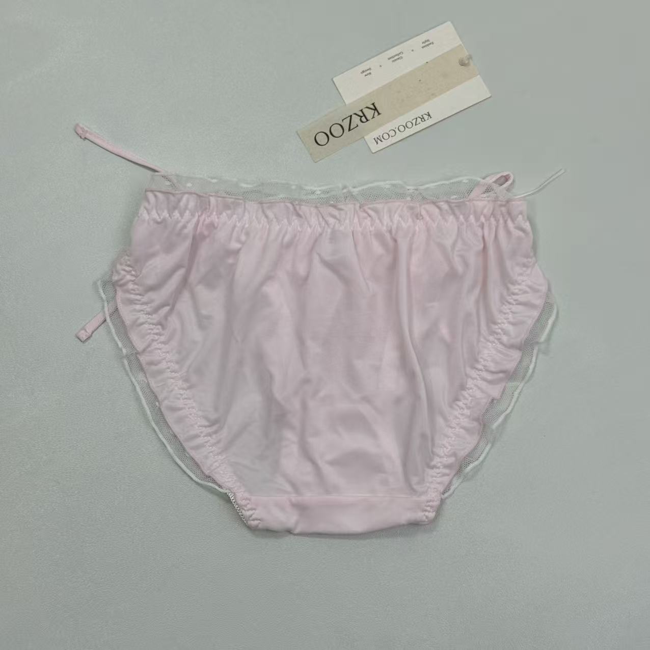 Lace-edged drawstring underpants