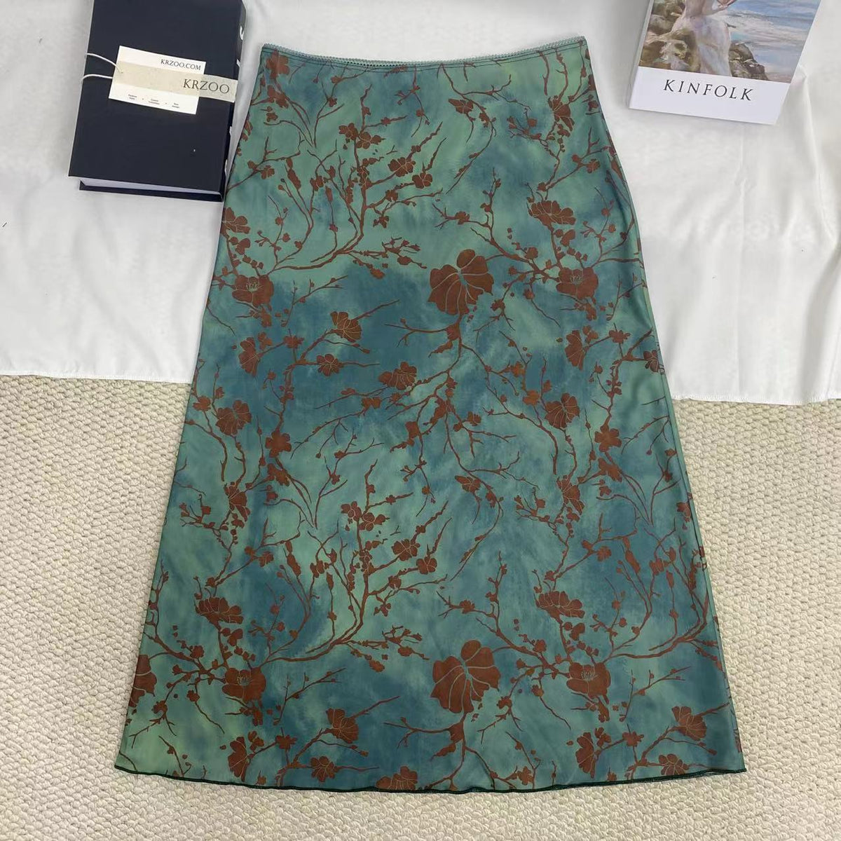 Street Style Vintage Print Skirt
