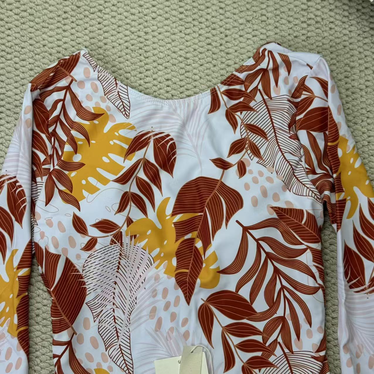 Printed sequin necktie swimming suit set