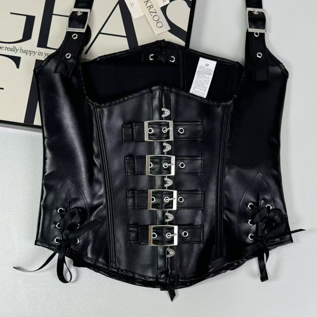 Shoulder straps around neck with PU waistband