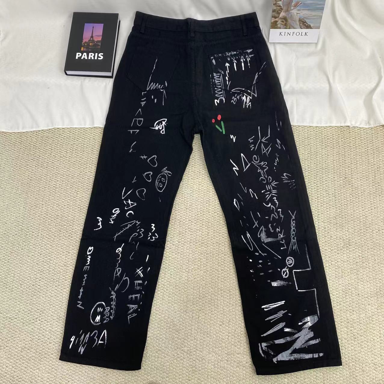 High-Street Style Wide-Leg Casual Trousers