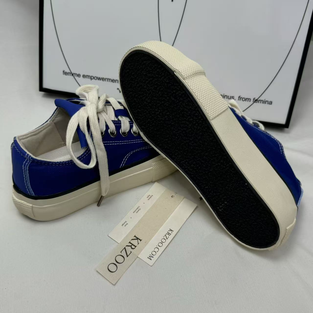 High-top lace-up canvas shoes
