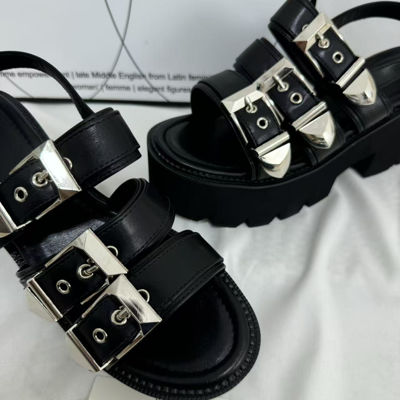 Platform Peep-Toe High-Heel Sandals