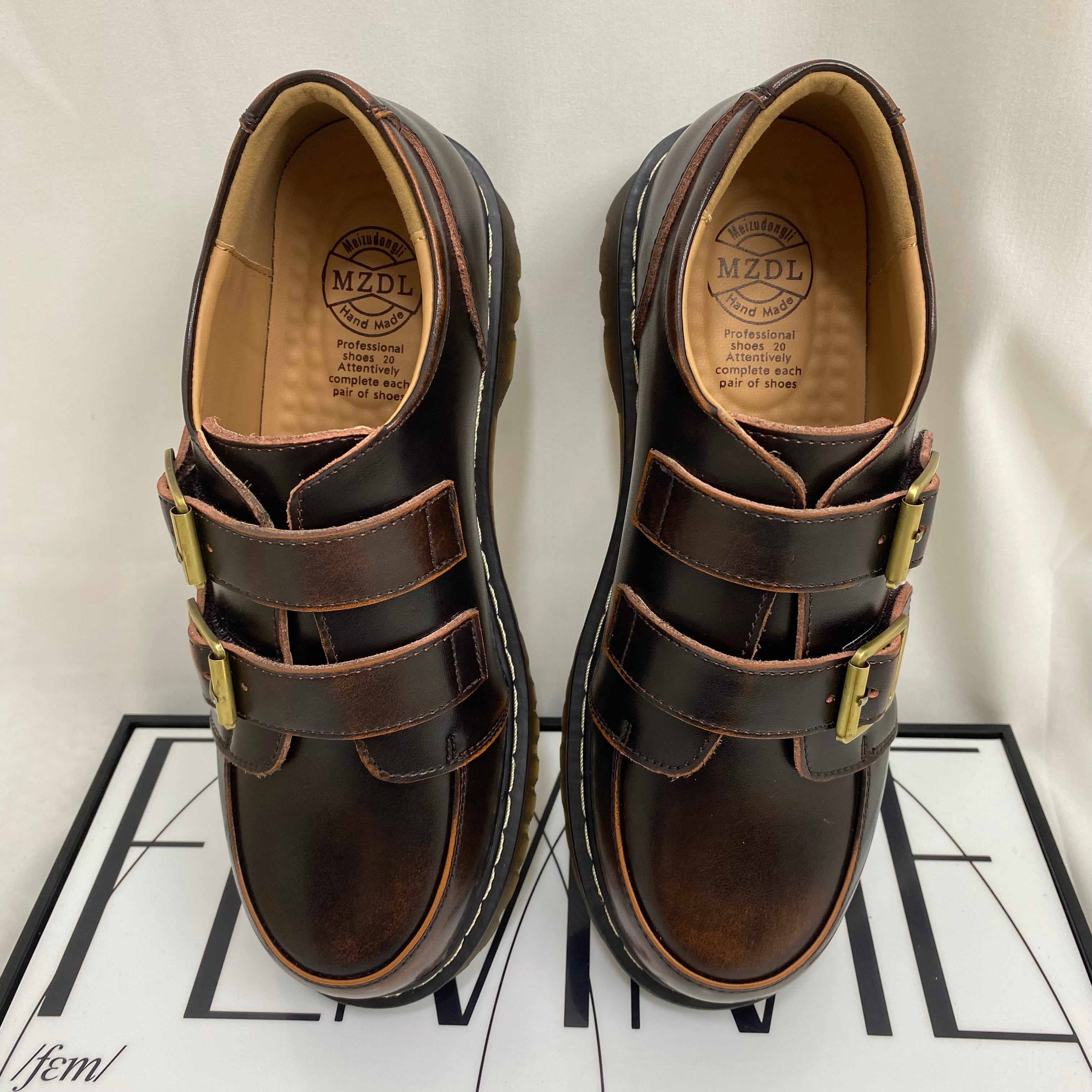 British-Style Big-Toed Leather Shoes