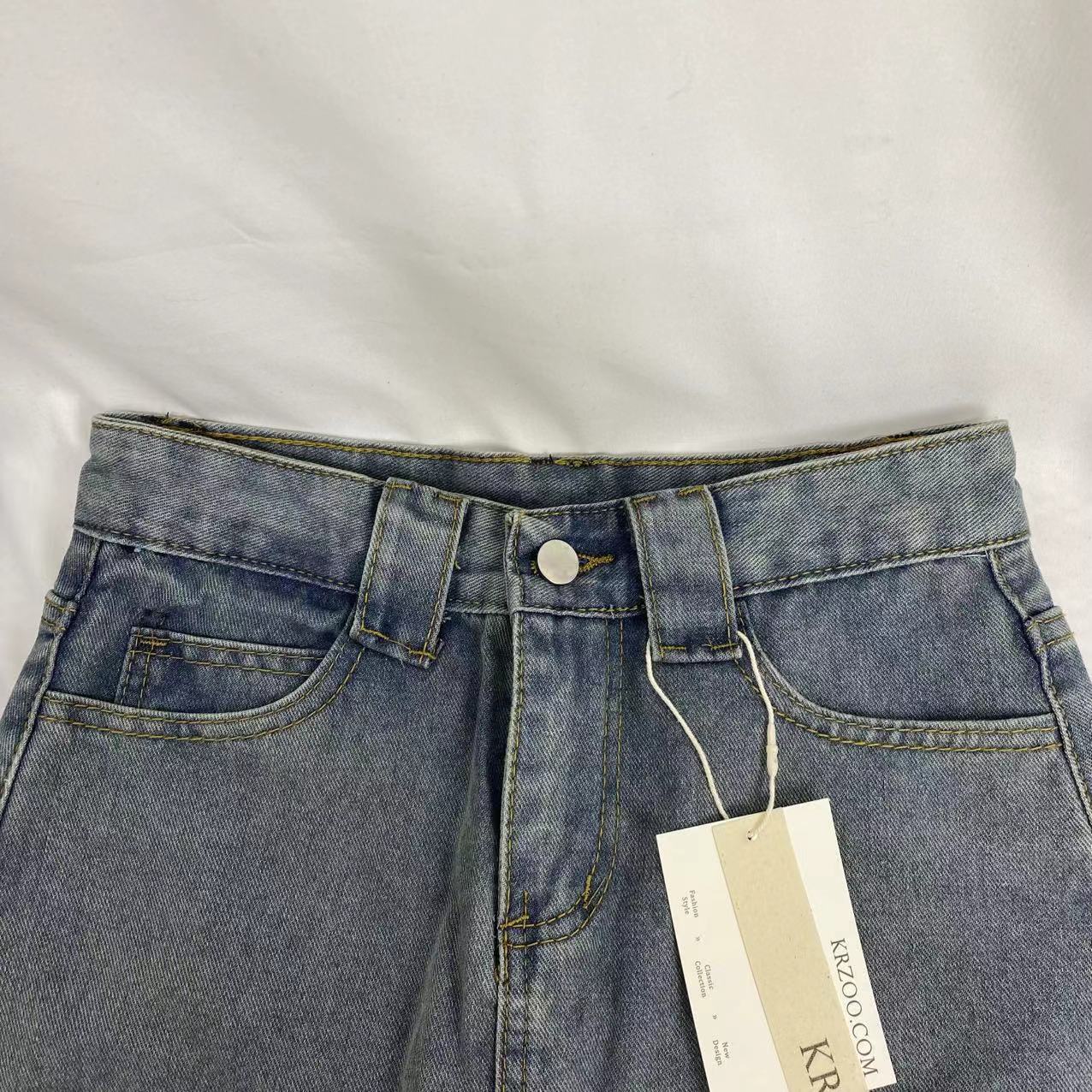 Simple Denim Half-Skirt