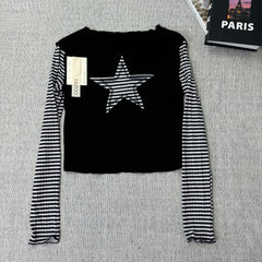 Star-shaped stripe patchwork