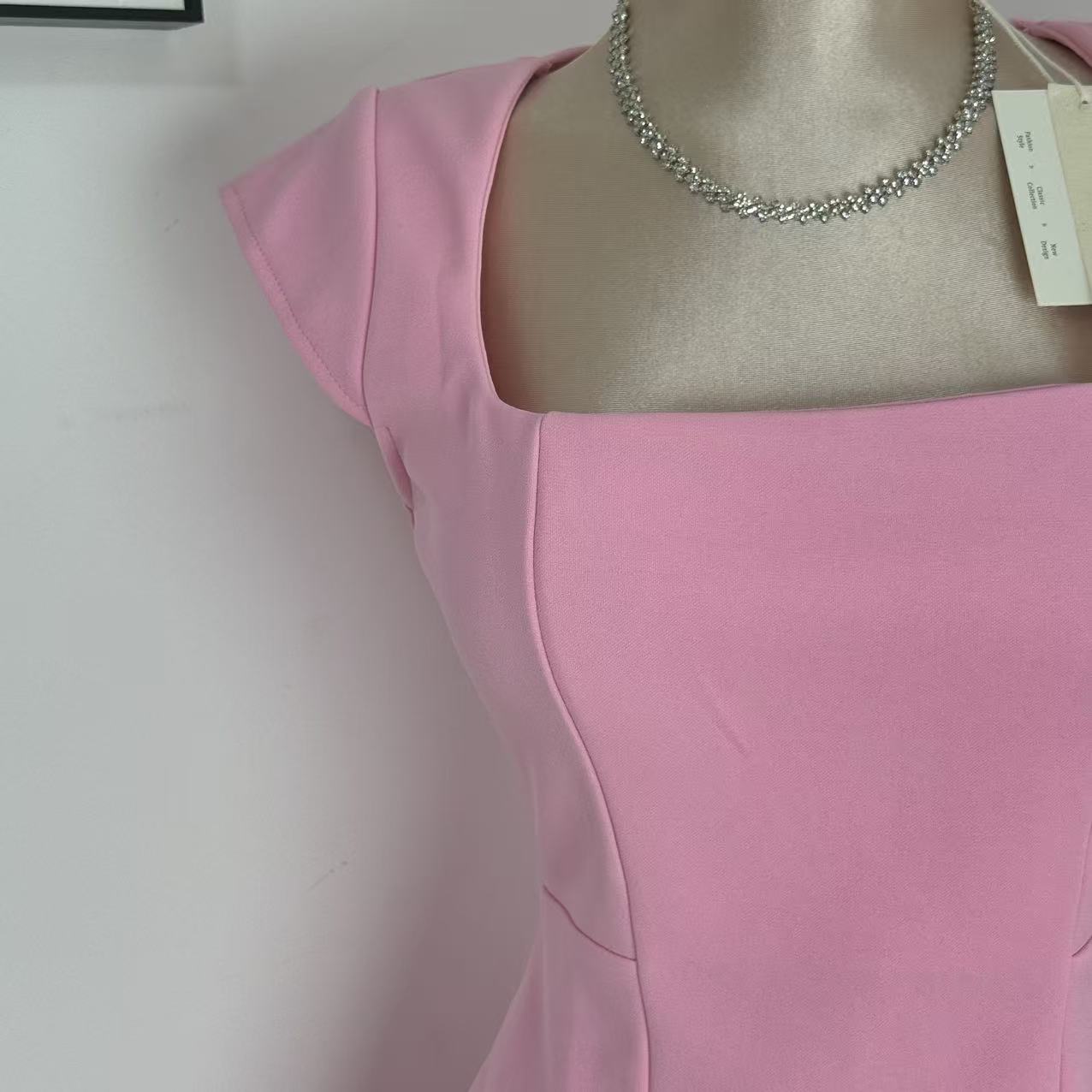 Slim-Fit Backless A-Line Dress