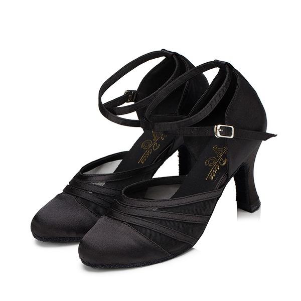 Women's Satin Customized Heel Ballroom Dance Shoes Modern Dance Shoes