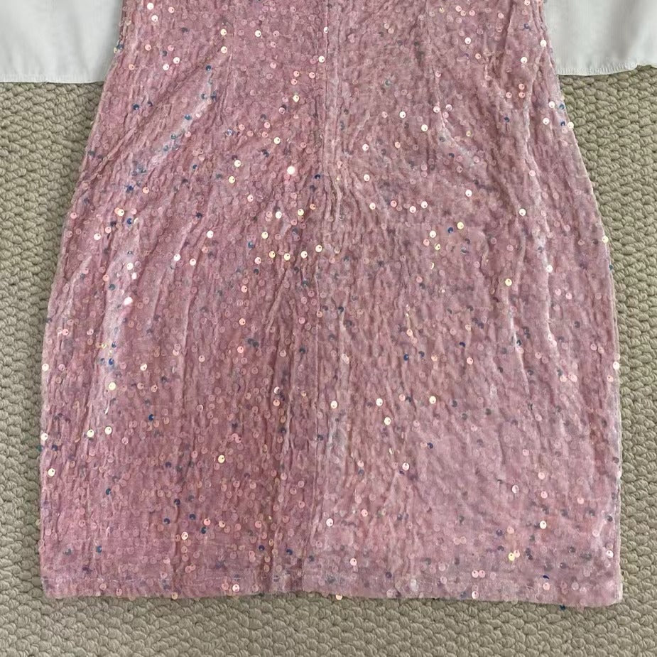Backless Sequined Glitter Dress