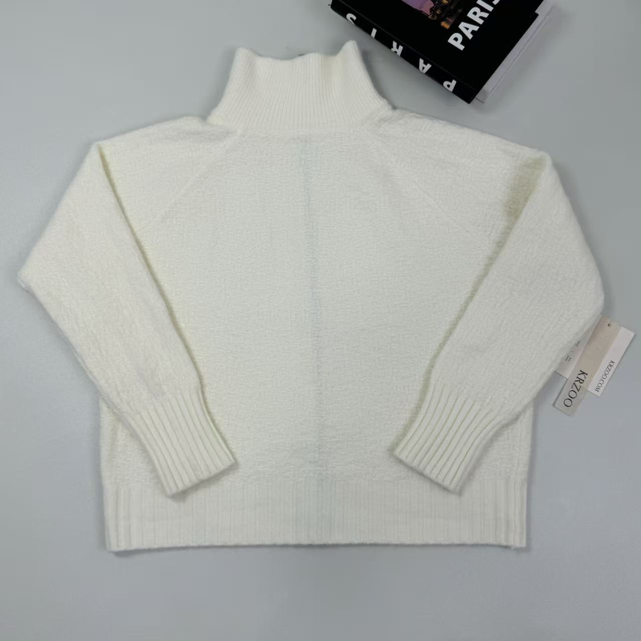 Button-down zipper knitted cardigan top