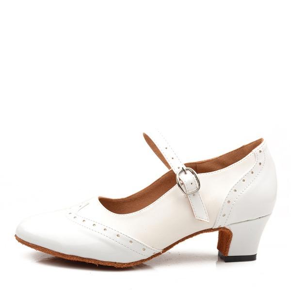 Women's Leatherette Customized Heel Closed Toe Character Shoes Retro Dancing Shoes