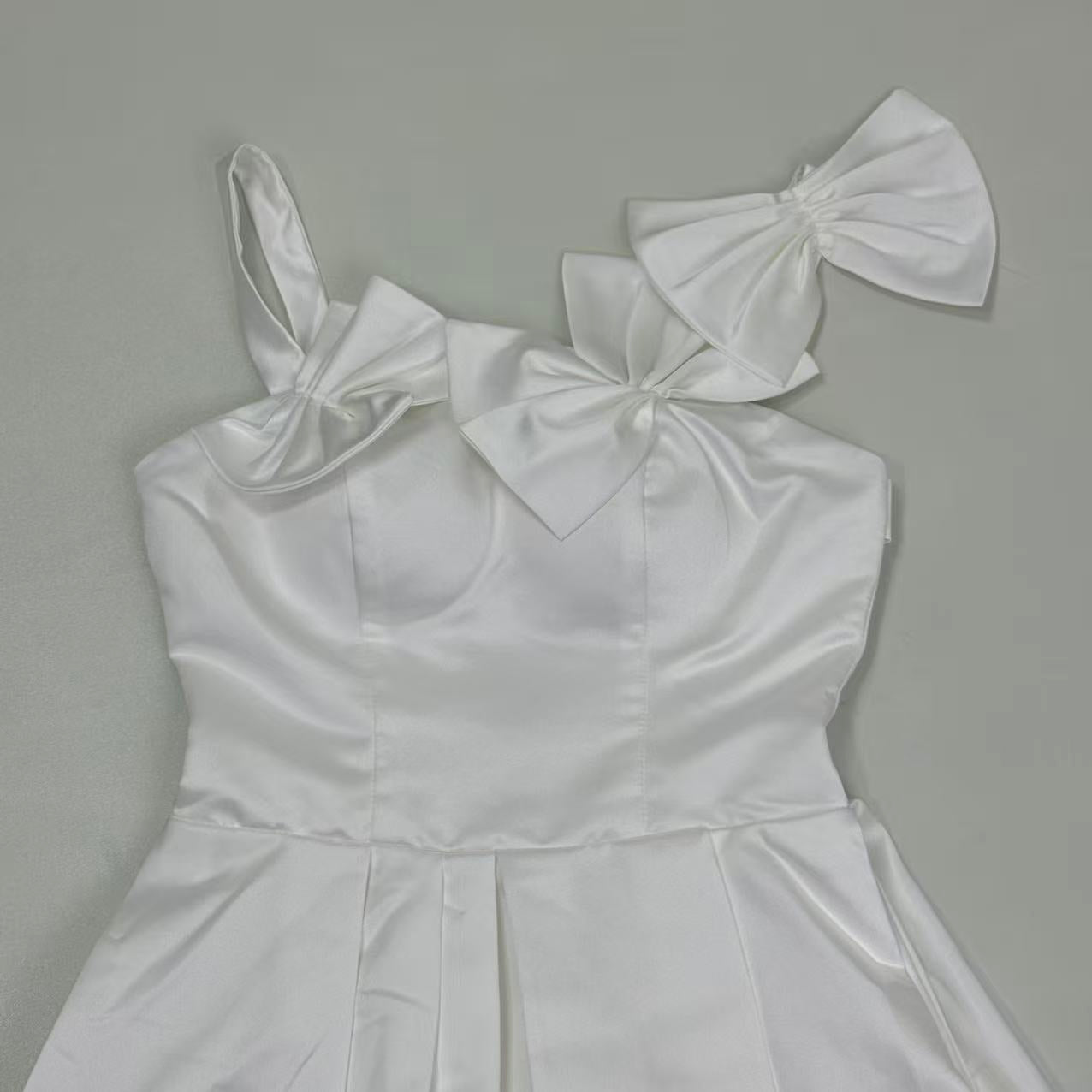 White French-style evening dress