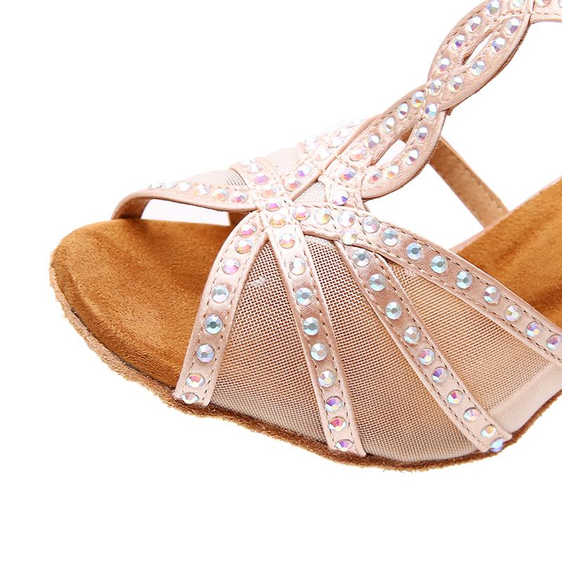 Women's Satin Customized Heel Ballroom Dance Shoes/Latin Shoes