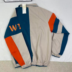Standing collar straight-cut jacket