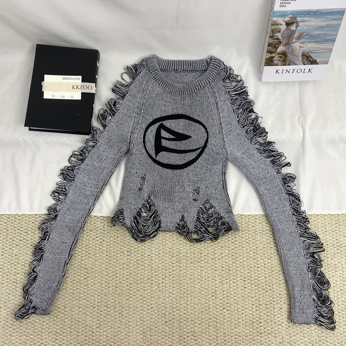 Vintage-Style Ripped Top