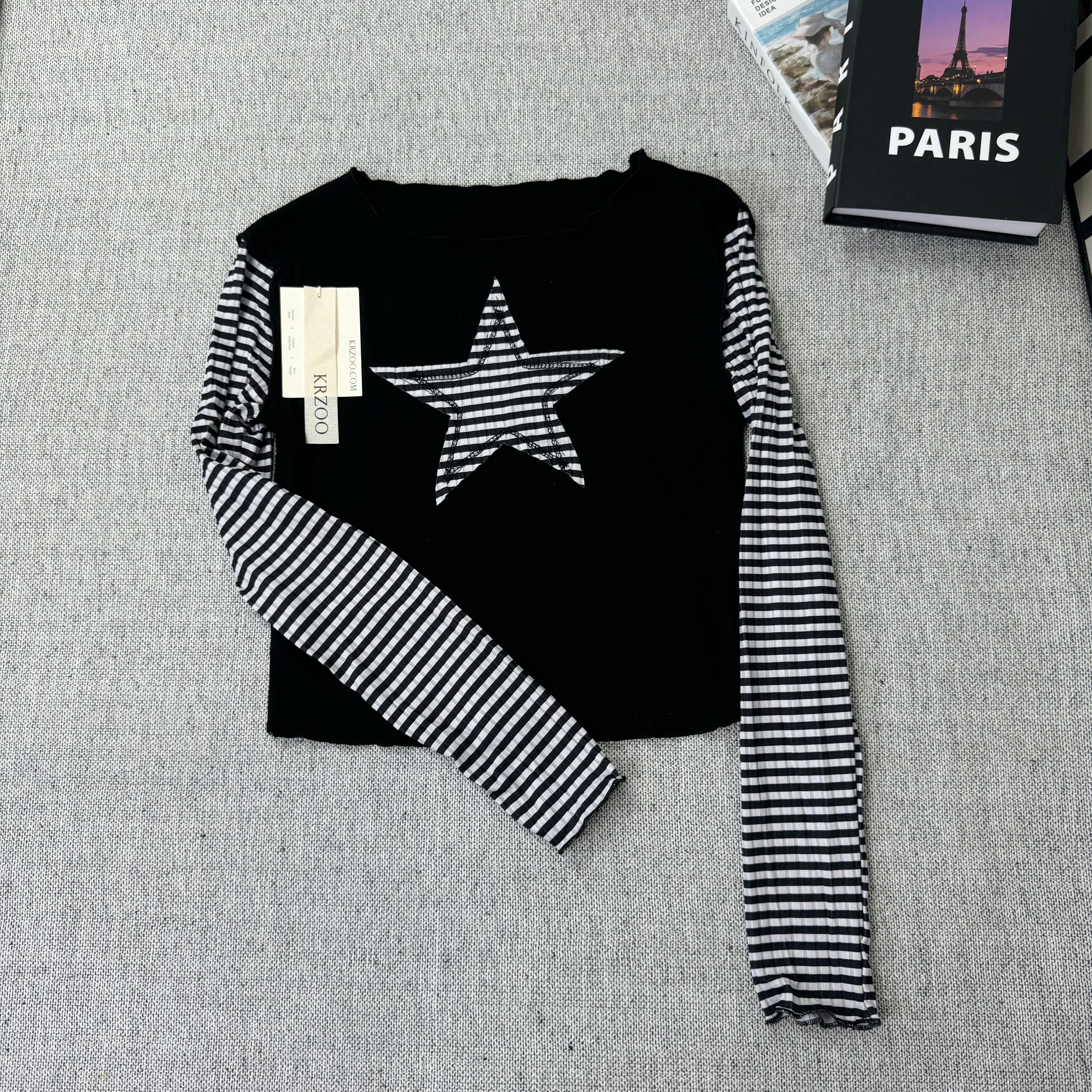 Star-shaped stripe patchwork
