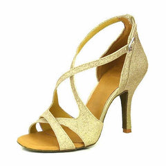 Women's Sparkling Glitter Customized Heel Latin Shoes Ballroom Dance Shoes