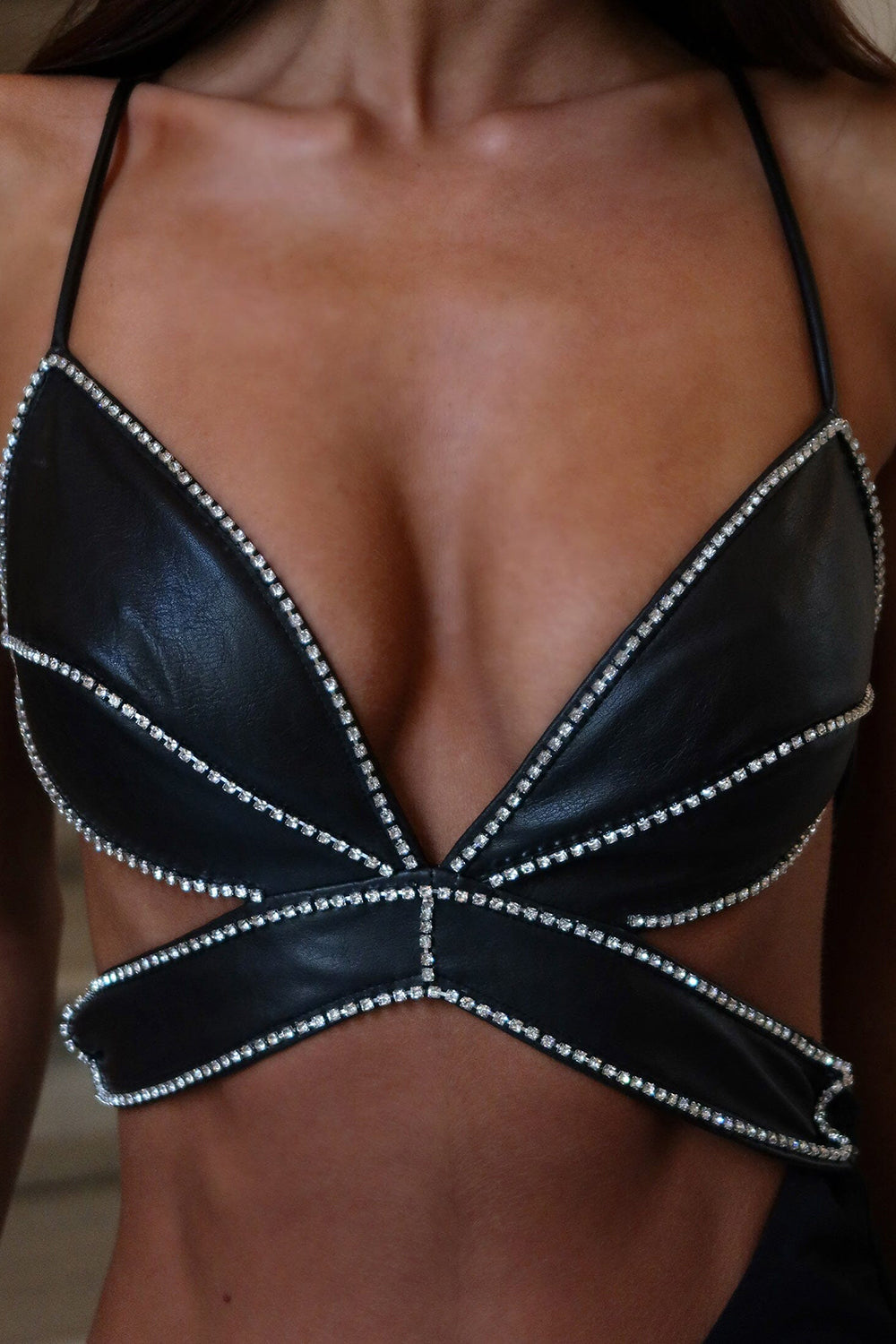 Rhinestone Back Cross Cami Top Sash Maxi Skirt 2pcs Set-Black Pre Order