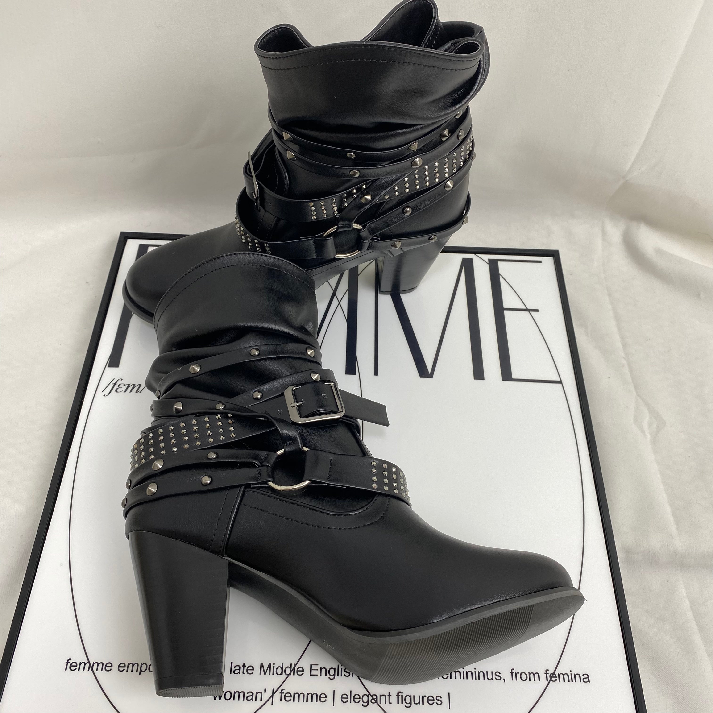 Belt Buckle Ankle Boots