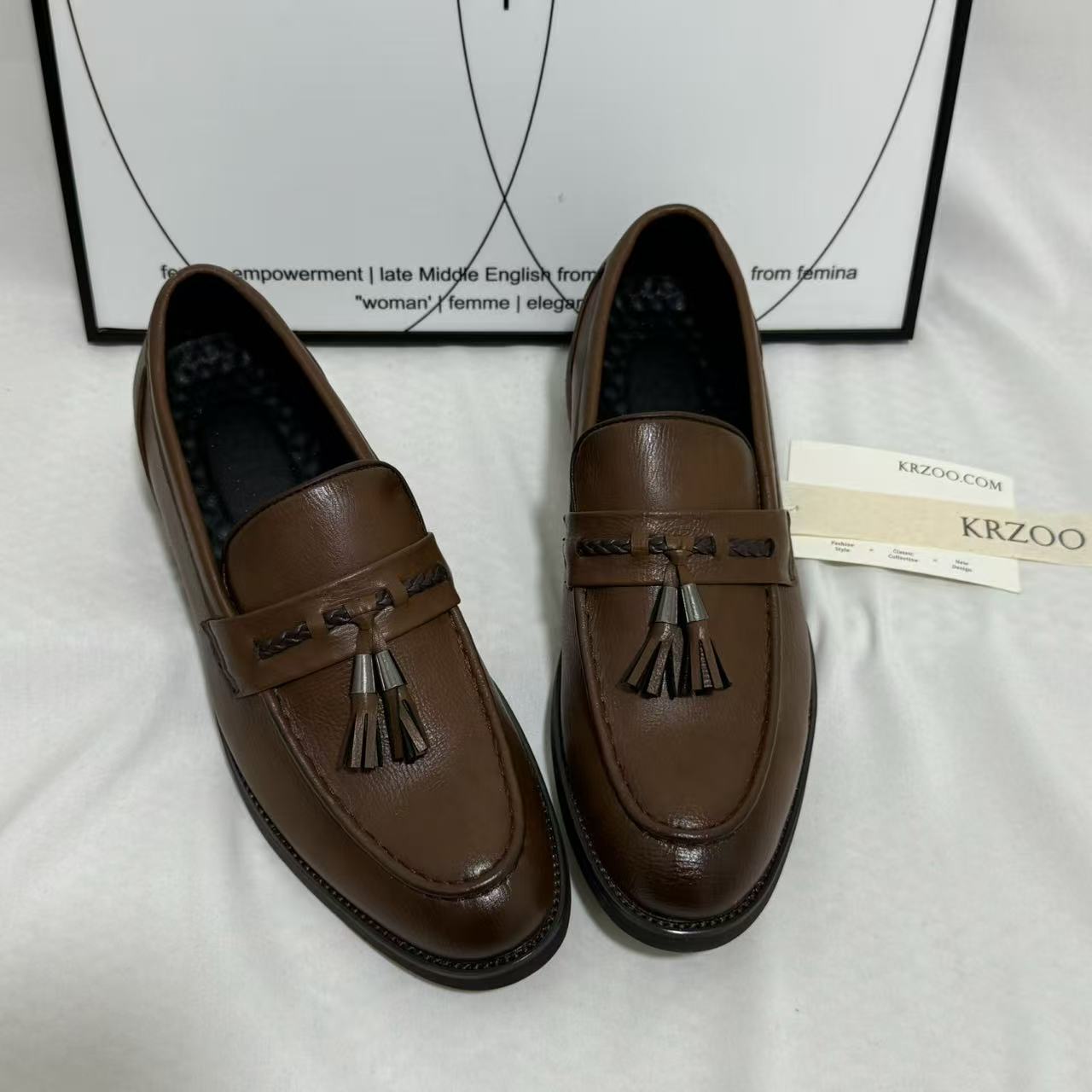 Casual Leather Shoes with Rubber Soles