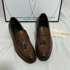 Casual Leather Shoes with Rubber Soles