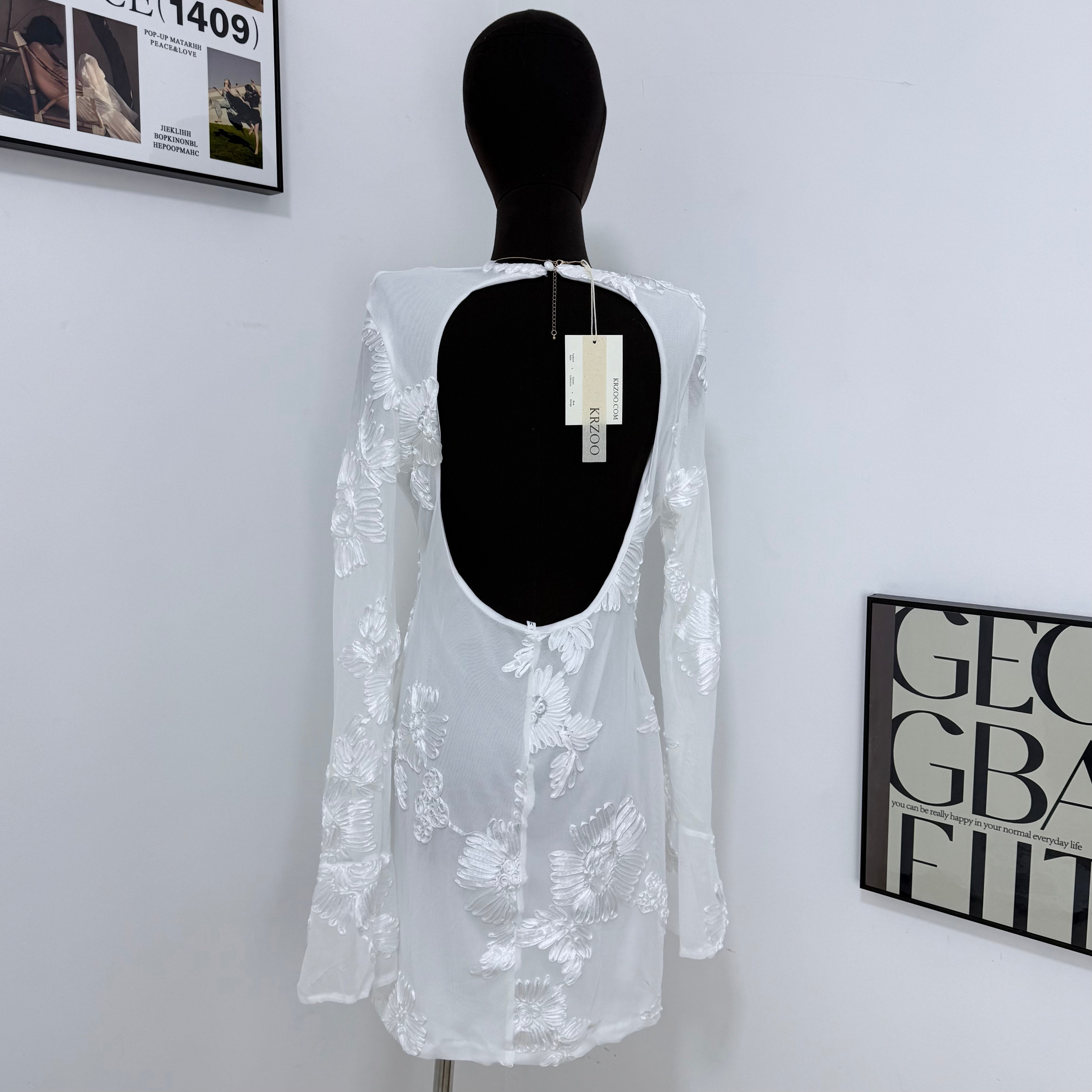 Bell-Sleeved Bodycon Dress