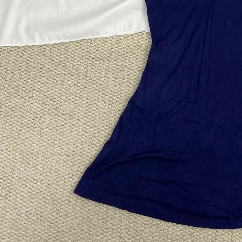 Blue Lace-Trimmed Dress