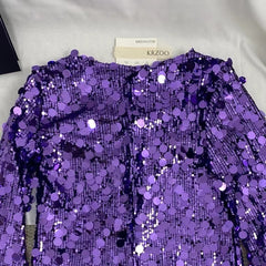 Short Dress With Large Sequins