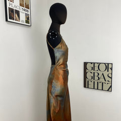 Rainbow Print Slip Dress