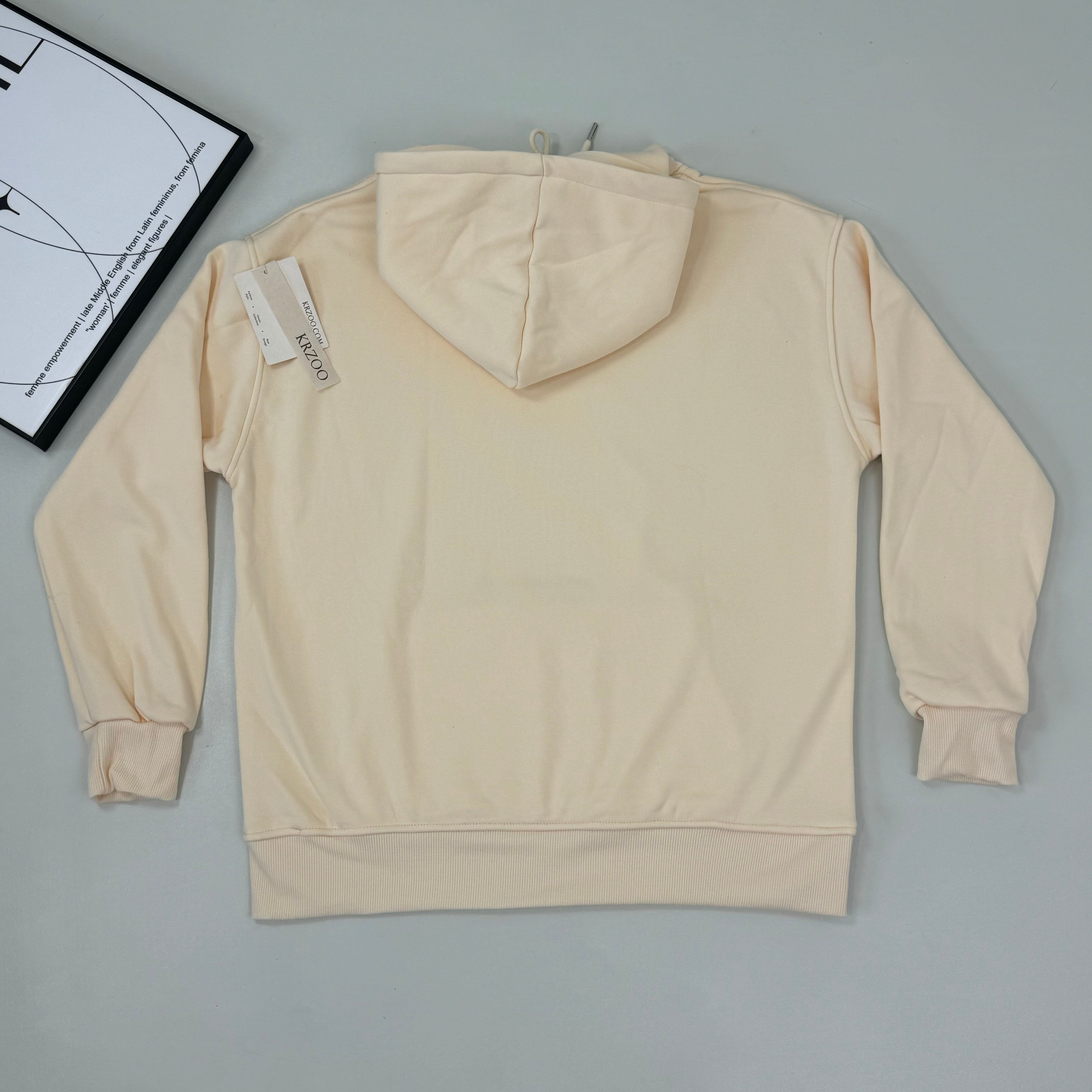Printed hooded sweatshirt top