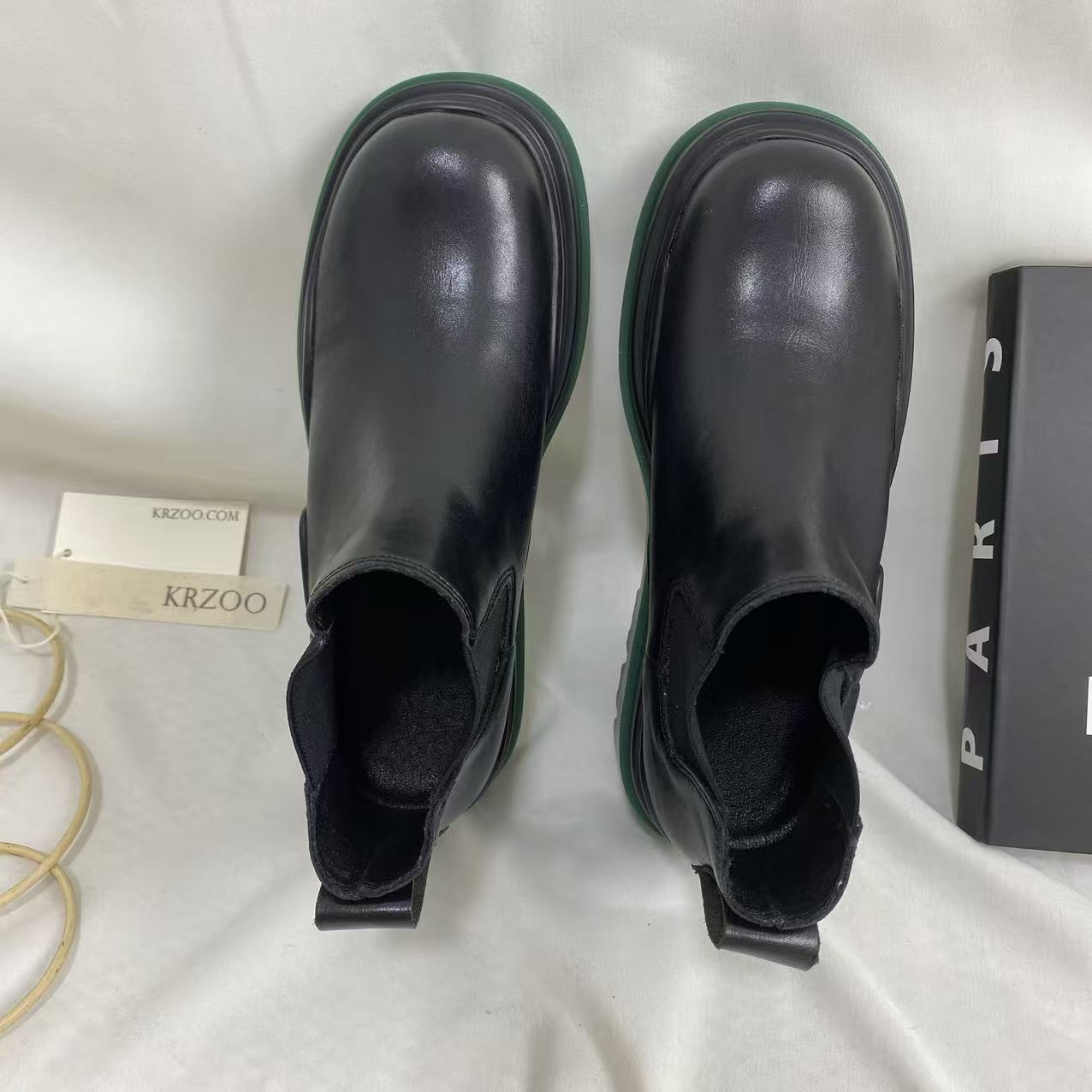 Green-Soled Platform Ankle Boots