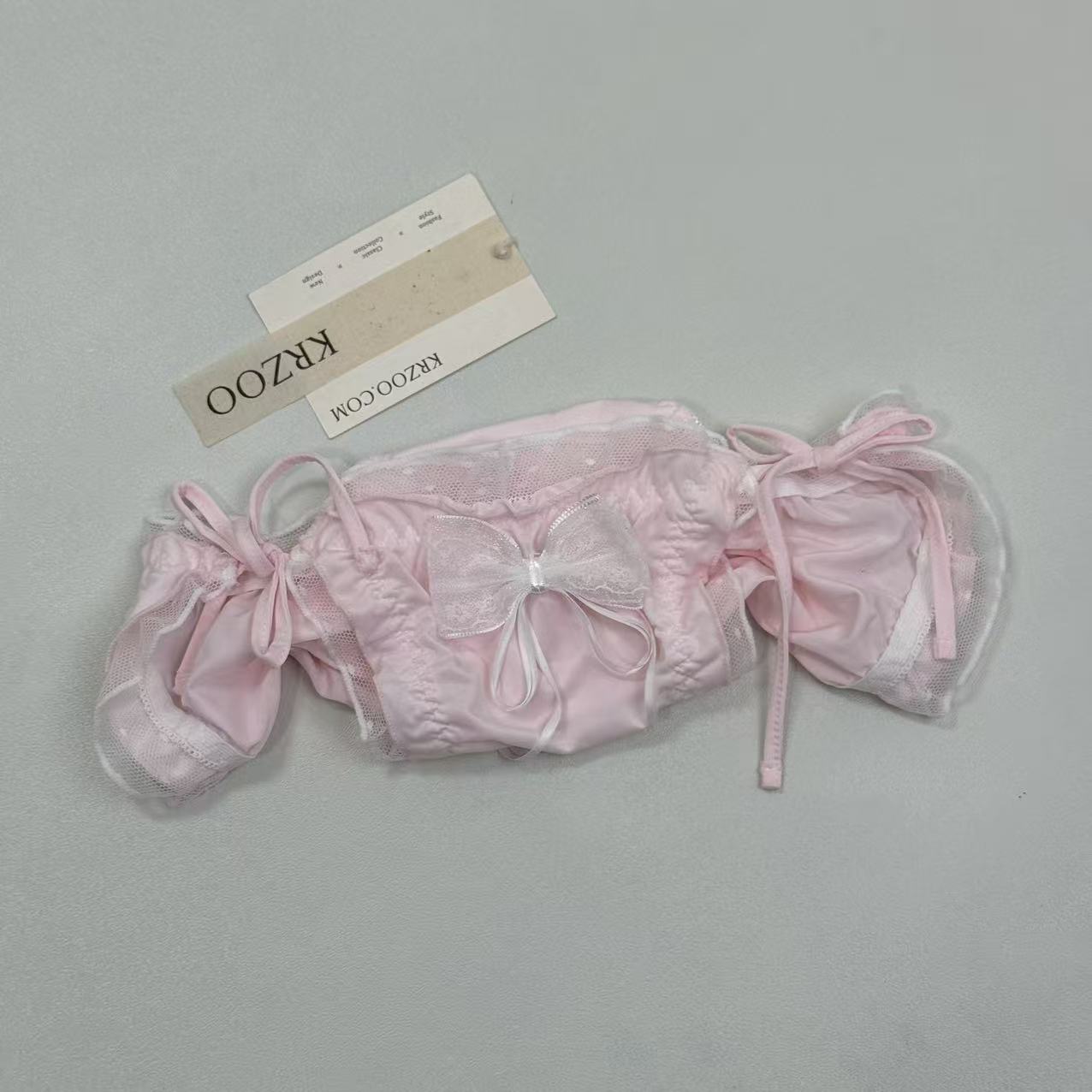 Lace-edged drawstring underpants
