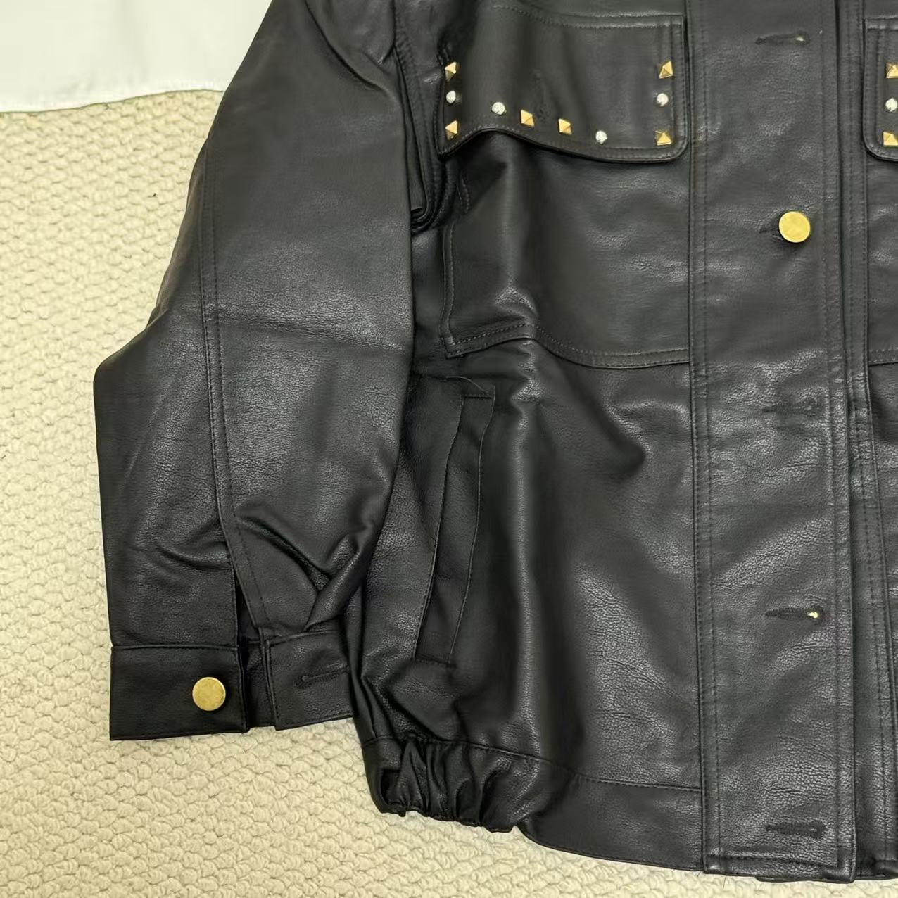 Cool Loose-Fit Biker Jacket with Embroidery