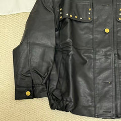 Cool Loose-Fit Biker Jacket with Embroidery