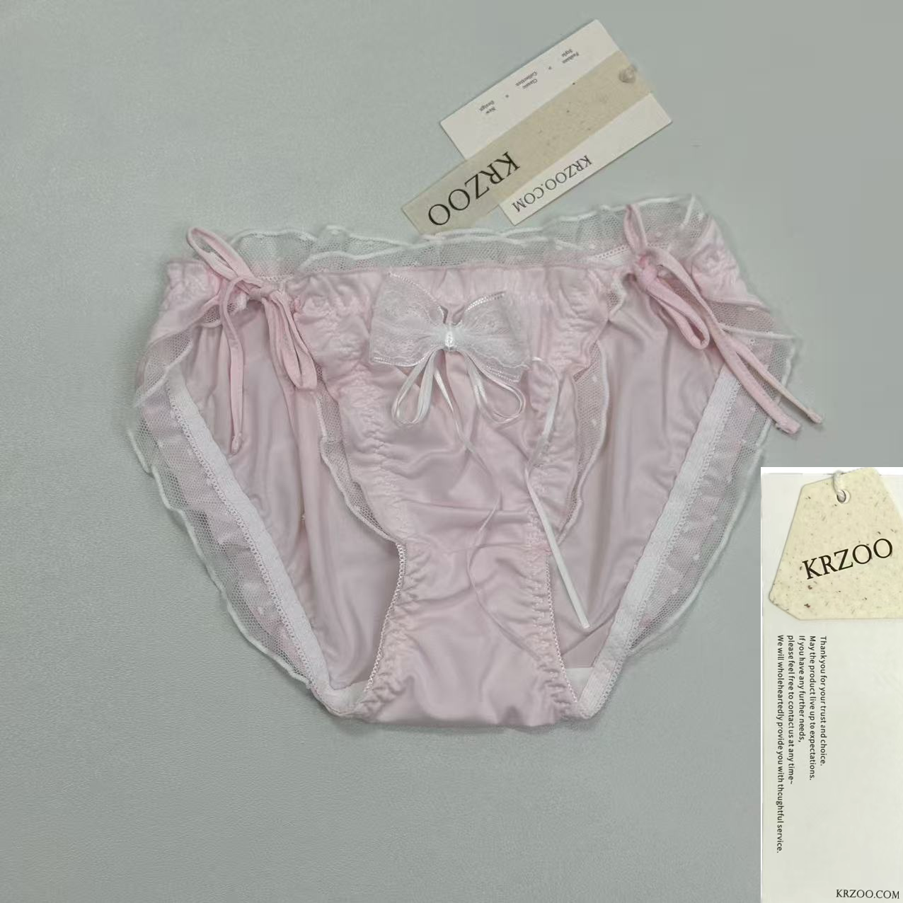 Lace-edged drawstring underpants