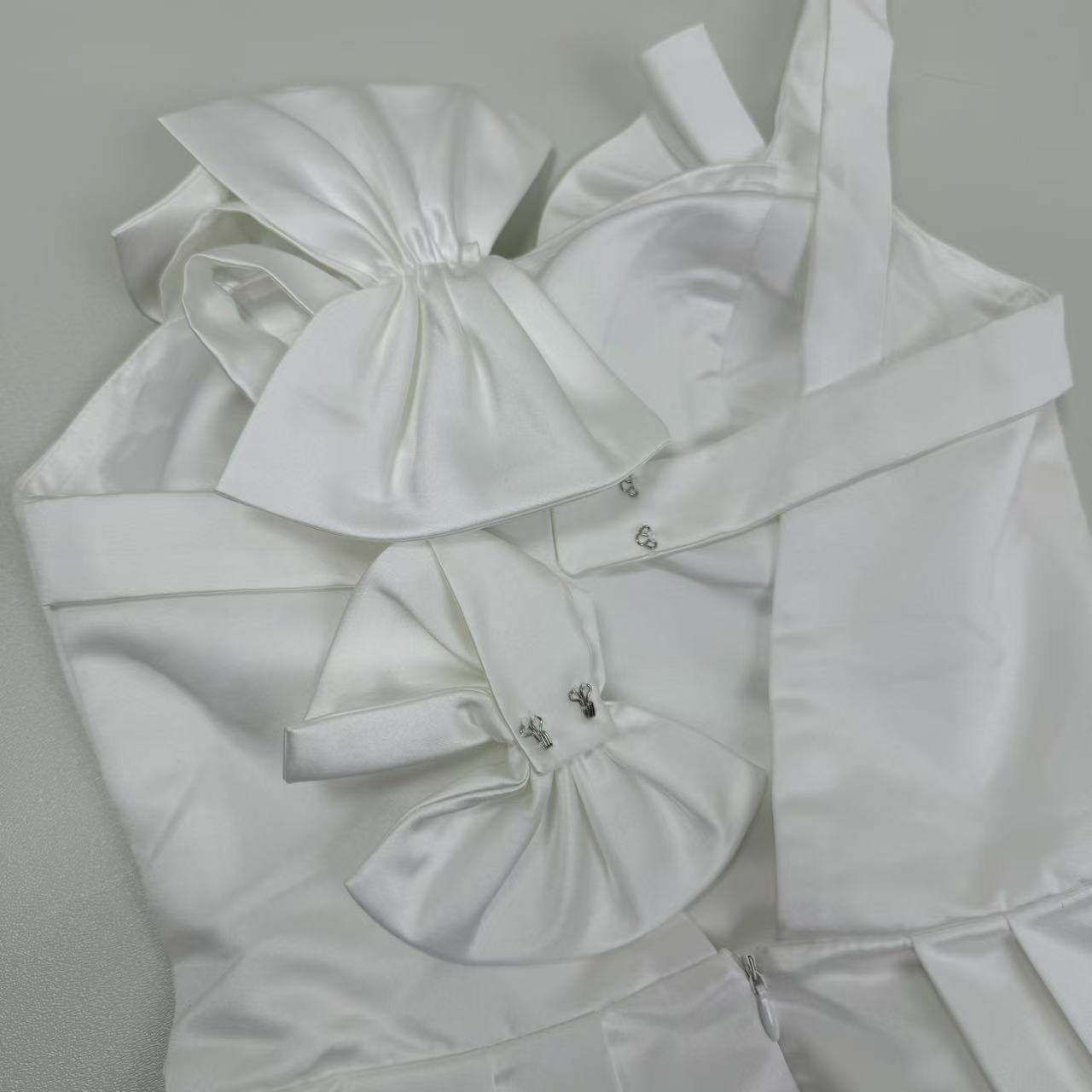 White French-style evening dress