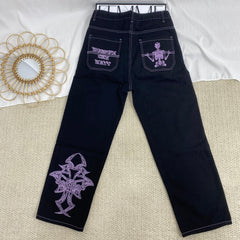 Retro Embroidered Jeans