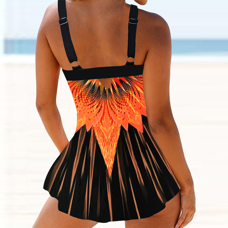 Women Sexy Plus Size Beachwear Swim Tankini Swimwear Bathing Suit Two Pieces Swimsuits Print Tankinis Beach Summer Swimdress