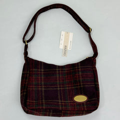 Retro checkered shoulder bag