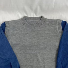 Denim Faux Two-Piece Sweater