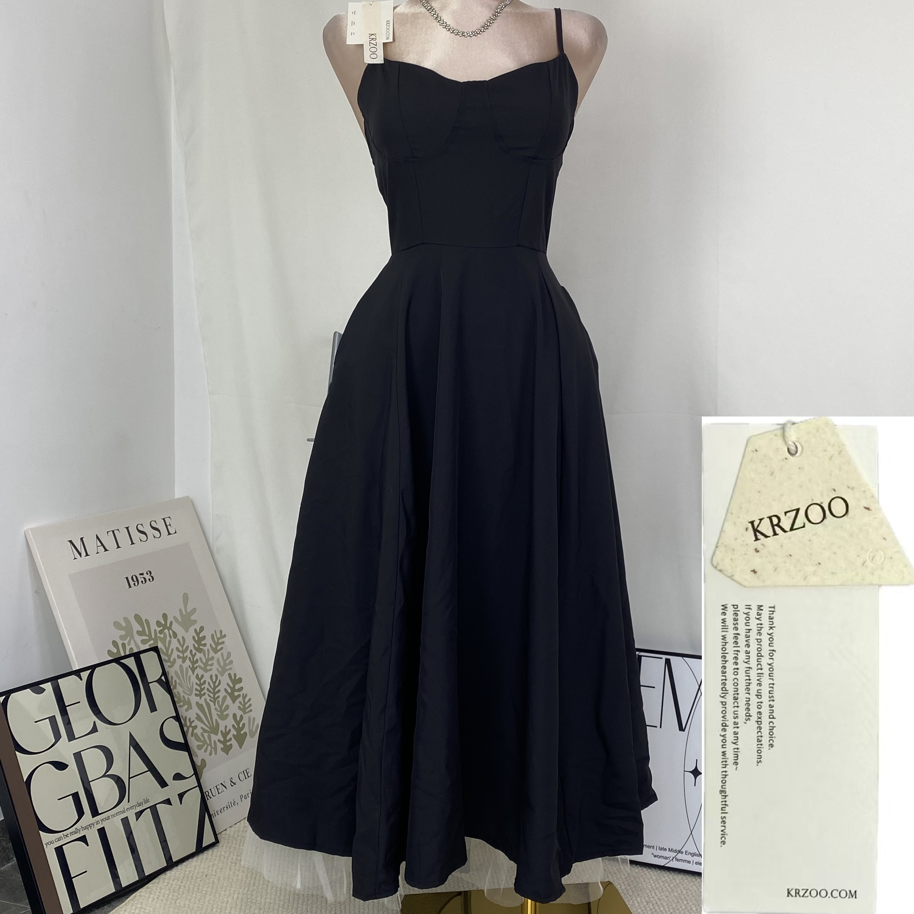 Net-silk wide-sleeved double-layered dress