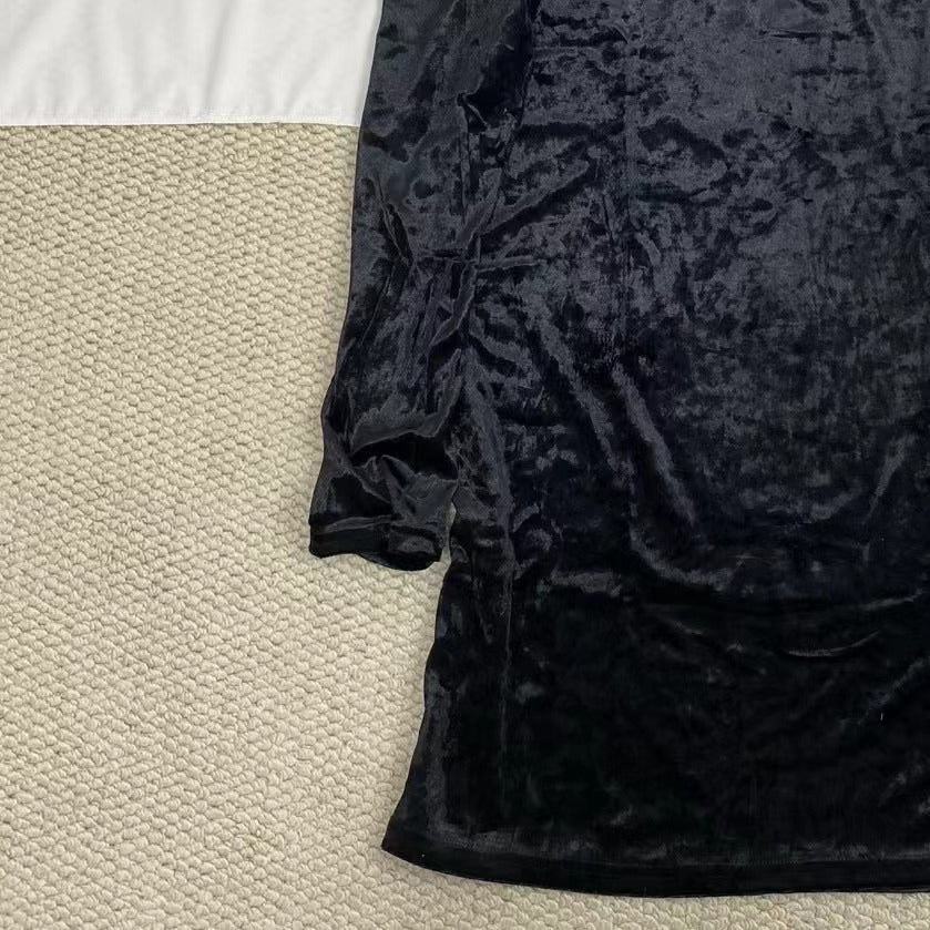 Velvet Dress With Puff Sleeves