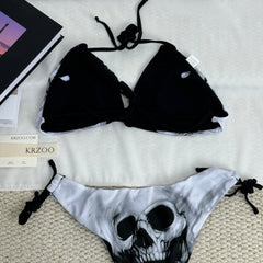 Strappy Backless Two-Piece Swimsuit