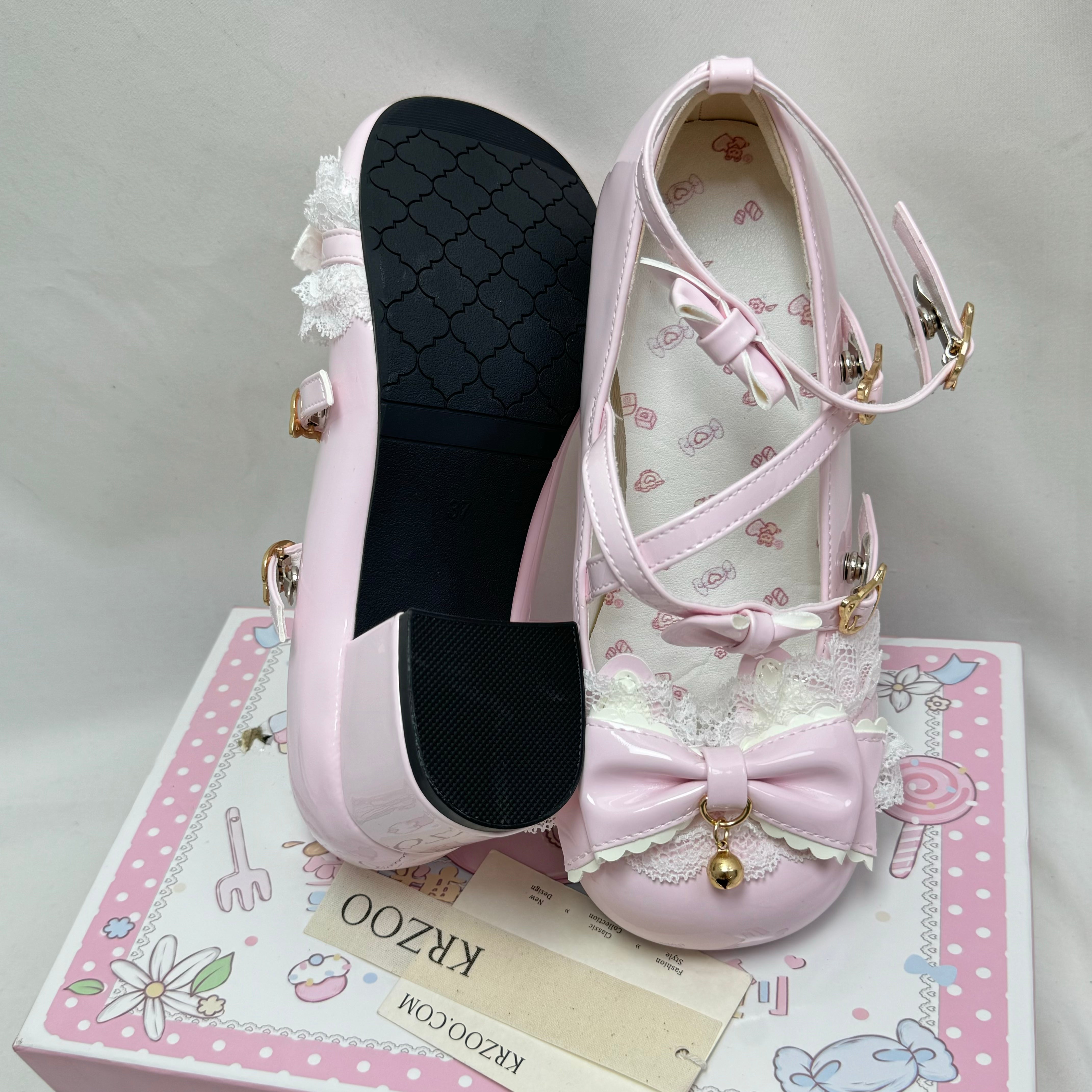 Bell-shaped bow Loliita platform shoes