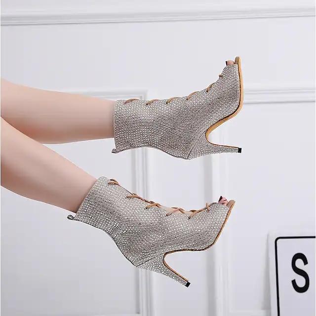 Women's Leatherette Customized Heel Dance Boots JazDance Boots