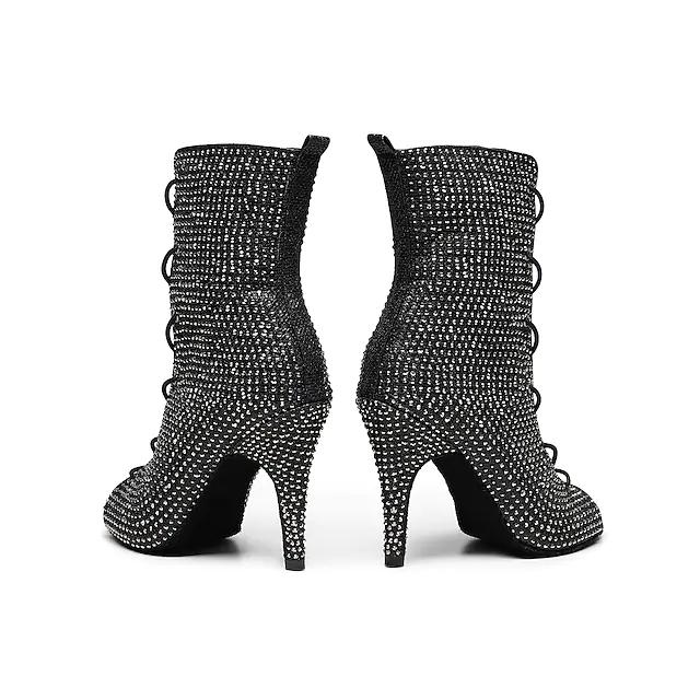 Women's Leatherette Customized Heel Dance Boots JazDance Boots